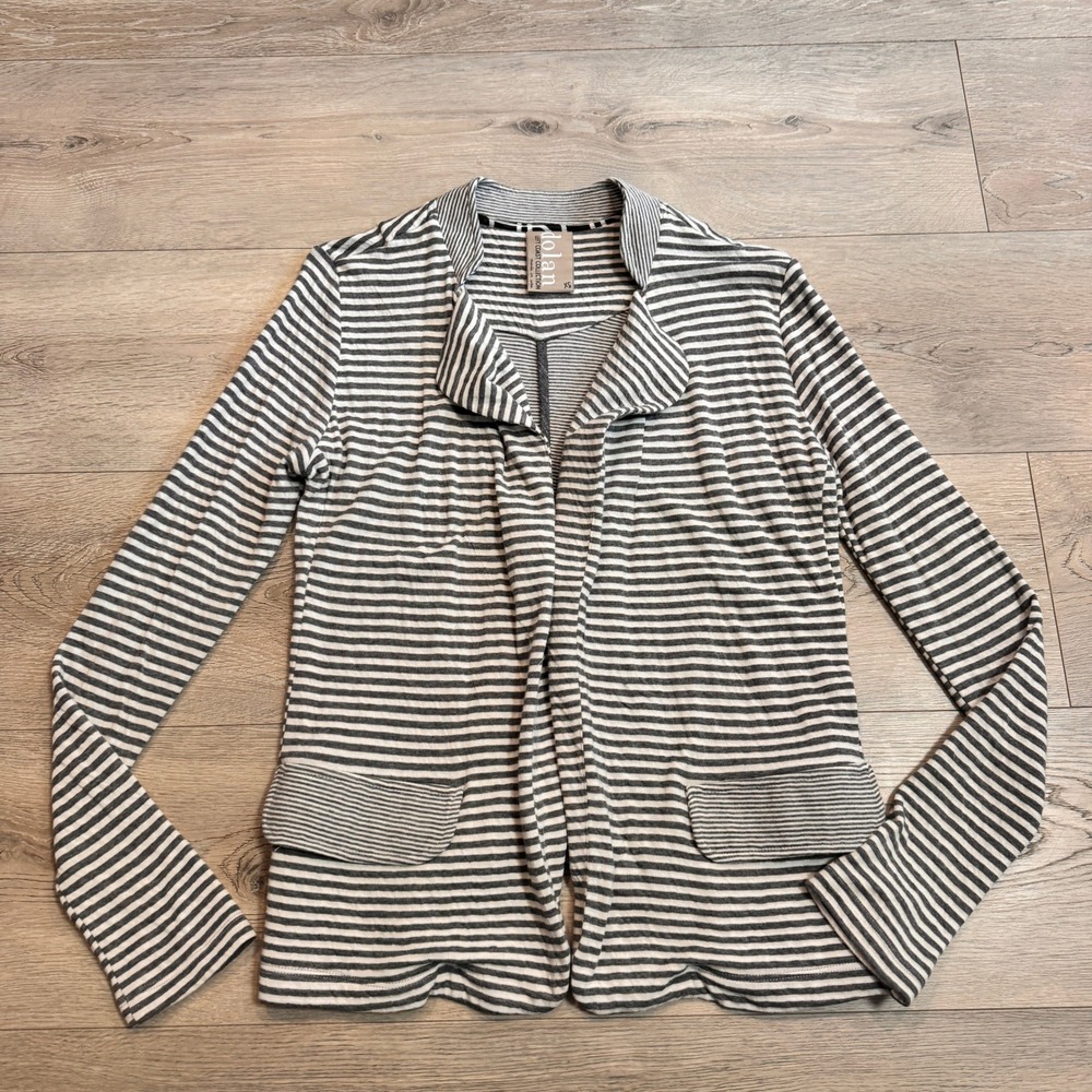 Dolan‎ Left Coast Lightweight Knit Open Front Striped Blazer Jacket XSmall XS
